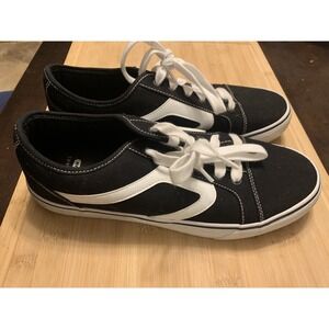 No Boundaries Shoes Men's Size 9.5 Black & White Canvas Memory Foam